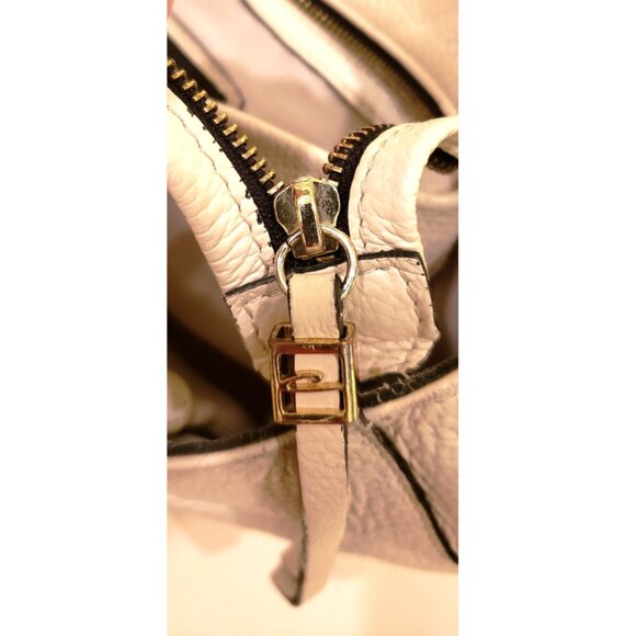 Gianni Chiarini Italy Handbag/Shoulder Bag White Pebbled Leather - Picture 9 of 9